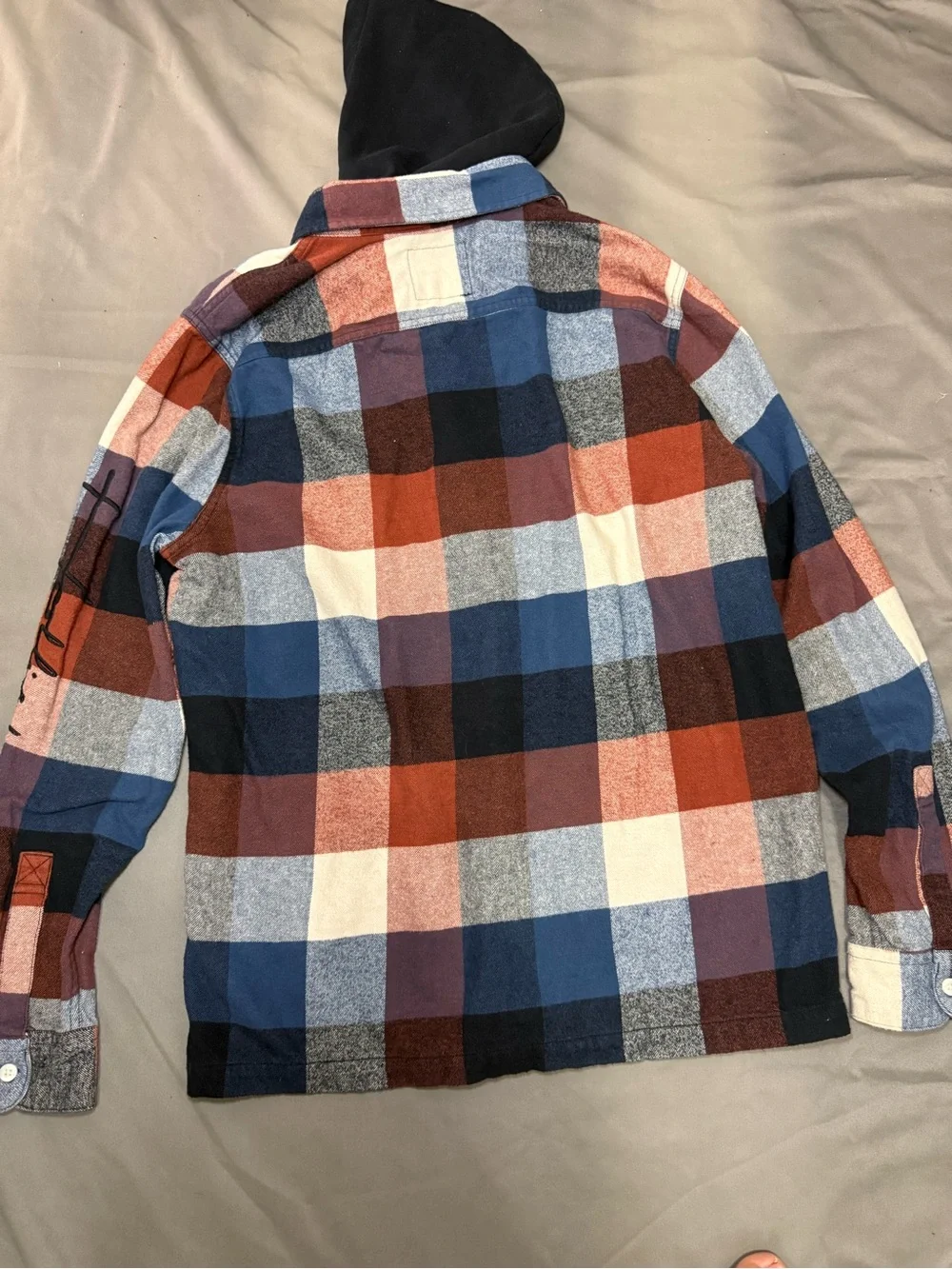 Hollister Men's L Plaid Flannel Button-Front Long Sleeve Shirt Multicolor
